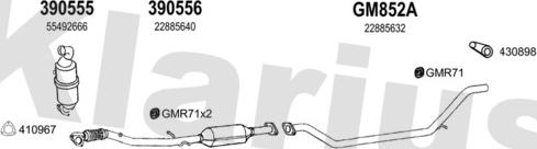 Klarius 392070U - Система выпуска ОГ autosila-amz.com