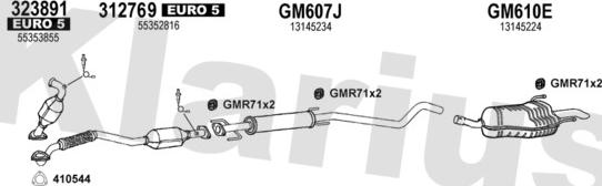 Klarius 392156U - Система выпуска ОГ autosila-amz.com