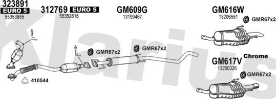 Klarius 392161U - Система выпуска ОГ autosila-amz.com