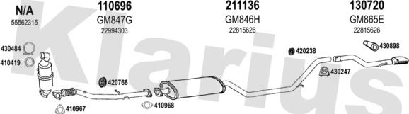 Klarius 392109E - Система выпуска ОГ autosila-amz.com