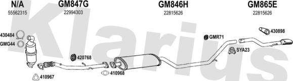 Klarius 392109U - Система выпуска ОГ autosila-amz.com