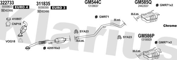 Klarius 392104U - Система выпуска ОГ autosila-amz.com