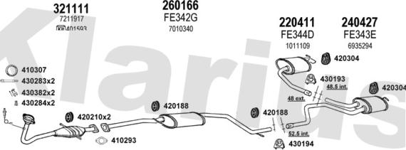 Klarius 360990E - Система выпуска ОГ autosila-amz.com