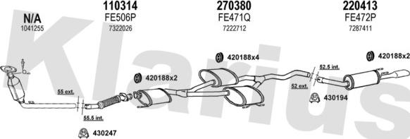 Klarius 360970E - Система выпуска ОГ autosila-amz.com