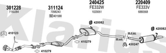 Klarius 360780E - Система выпуска ОГ autosila-amz.com