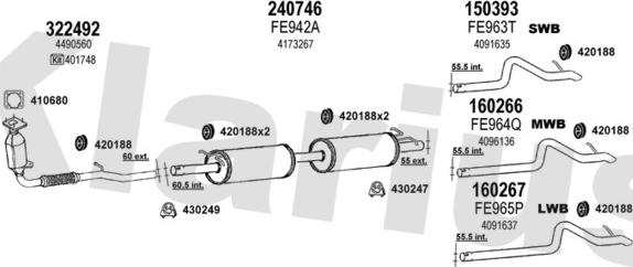 Klarius 361903E - Система выпуска ОГ autosila-amz.com