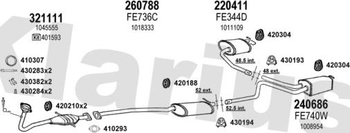 Klarius 361446E - Система выпуска ОГ autosila-amz.com