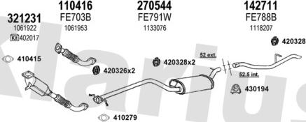 Klarius 361484E - Система выпуска ОГ autosila-amz.com