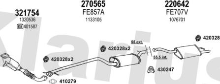 Klarius 361566E - Система выпуска ОГ autosila-amz.com