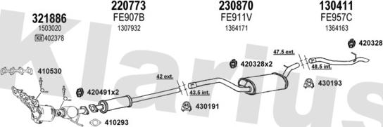 Klarius 361646E - Система выпуска ОГ autosila-amz.com