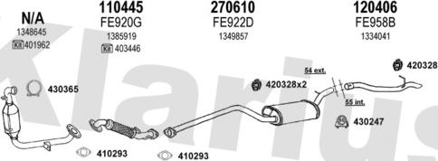 Klarius 361656E - Система выпуска ОГ autosila-amz.com