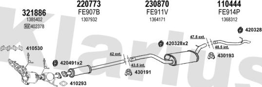 Klarius 361639E - Система выпуска ОГ autosila-amz.com