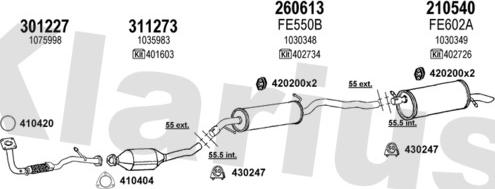 Klarius 361236E - Система выпуска ОГ autosila-amz.com