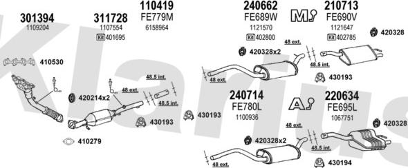 Klarius 361706E - Система выпуска ОГ autosila-amz.com