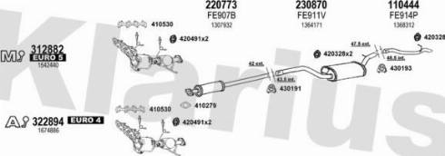 Klarius 362461E - Система выпуска ОГ autosila-amz.com