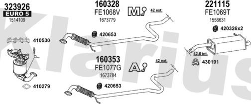 Klarius 362410E - Система выпуска ОГ autosila-amz.com