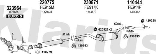 Klarius 362411E - Система выпуска ОГ autosila-amz.com