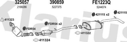 Klarius 362487U - Система выпуска ОГ autosila-amz.com