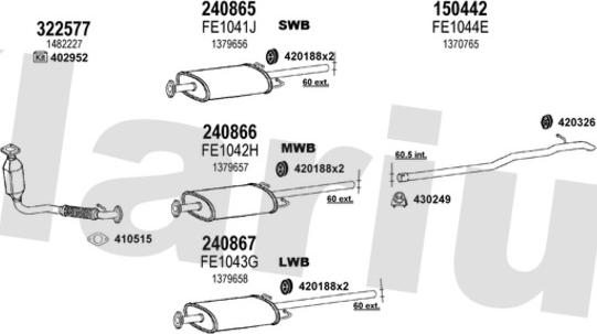 Klarius 362051E - Система выпуска ОГ autosila-amz.com