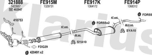 Klarius 362078U - Система выпуска ОГ autosila-amz.com