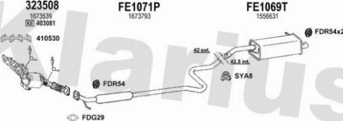 Klarius 362106U - Система выпуска ОГ autosila-amz.com