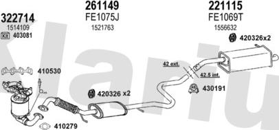 Klarius 362103E - Система выпуска ОГ autosila-amz.com