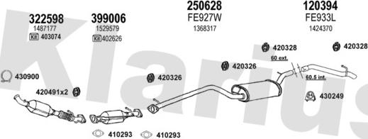 Klarius 362111E - Система выпуска ОГ autosila-amz.com