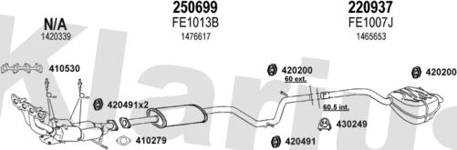 Klarius 362349E - Система выпуска ОГ autosila-amz.com