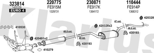 Klarius 362340E - Система выпуска ОГ autosila-amz.com