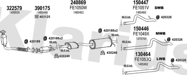 Klarius 362354E - Система выпуска ОГ autosila-amz.com