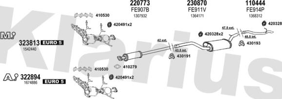 Klarius 362358E - Система выпуска ОГ autosila-amz.com