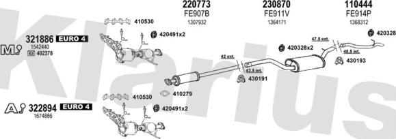 Klarius 362319E - Система выпуска ОГ autosila-amz.com