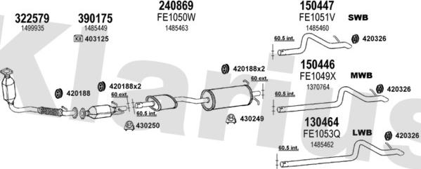 Klarius 362315E - Система выпуска ОГ autosila-amz.com