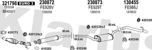 Klarius 362312E - Система выпуска ОГ autosila-amz.com