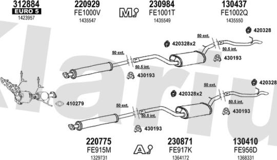 Klarius 362387E - Система выпуска ОГ autosila-amz.com