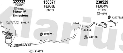 Klarius 362336E - Система выпуска ОГ autosila-amz.com