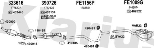 Klarius 362371U - Система выпуска ОГ autosila-amz.com