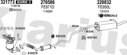 Klarius 362299E - Система выпуска ОГ autosila-amz.com