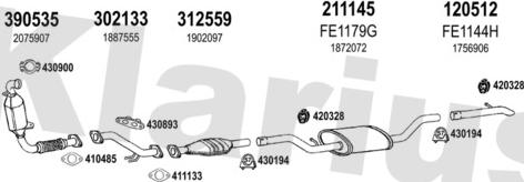 Klarius 362241E - Система выпуска ОГ autosila-amz.com