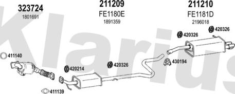 Klarius 362248E - Система выпуска ОГ autosila-amz.com