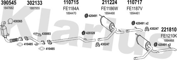 Klarius 362252E - Система выпуска ОГ autosila-amz.com