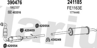 Klarius 362227E - Система выпуска ОГ autosila-amz.com