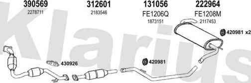 Klarius 362279E - Система выпуска ОГ autosila-amz.com