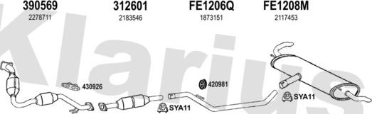 Klarius 362279U - Система выпуска ОГ autosila-amz.com