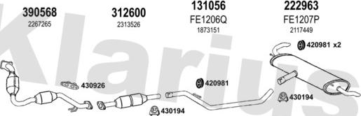 Klarius 362276E - Система выпуска ОГ autosila-amz.com