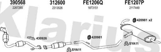 Klarius 362276U - Система выпуска ОГ autosila-amz.com