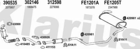 Klarius 362273U - Система выпуска ОГ autosila-amz.com