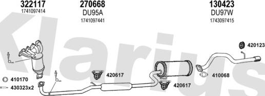 Klarius 300083E - Система выпуска ОГ autosila-amz.com