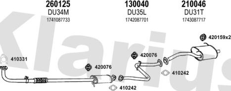 Klarius 300020E - Система выпуска ОГ autosila-amz.com