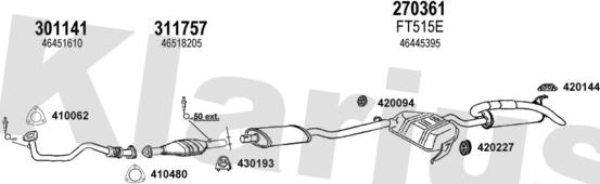 Klarius 330915E - Система выпуска ОГ autosila-amz.com